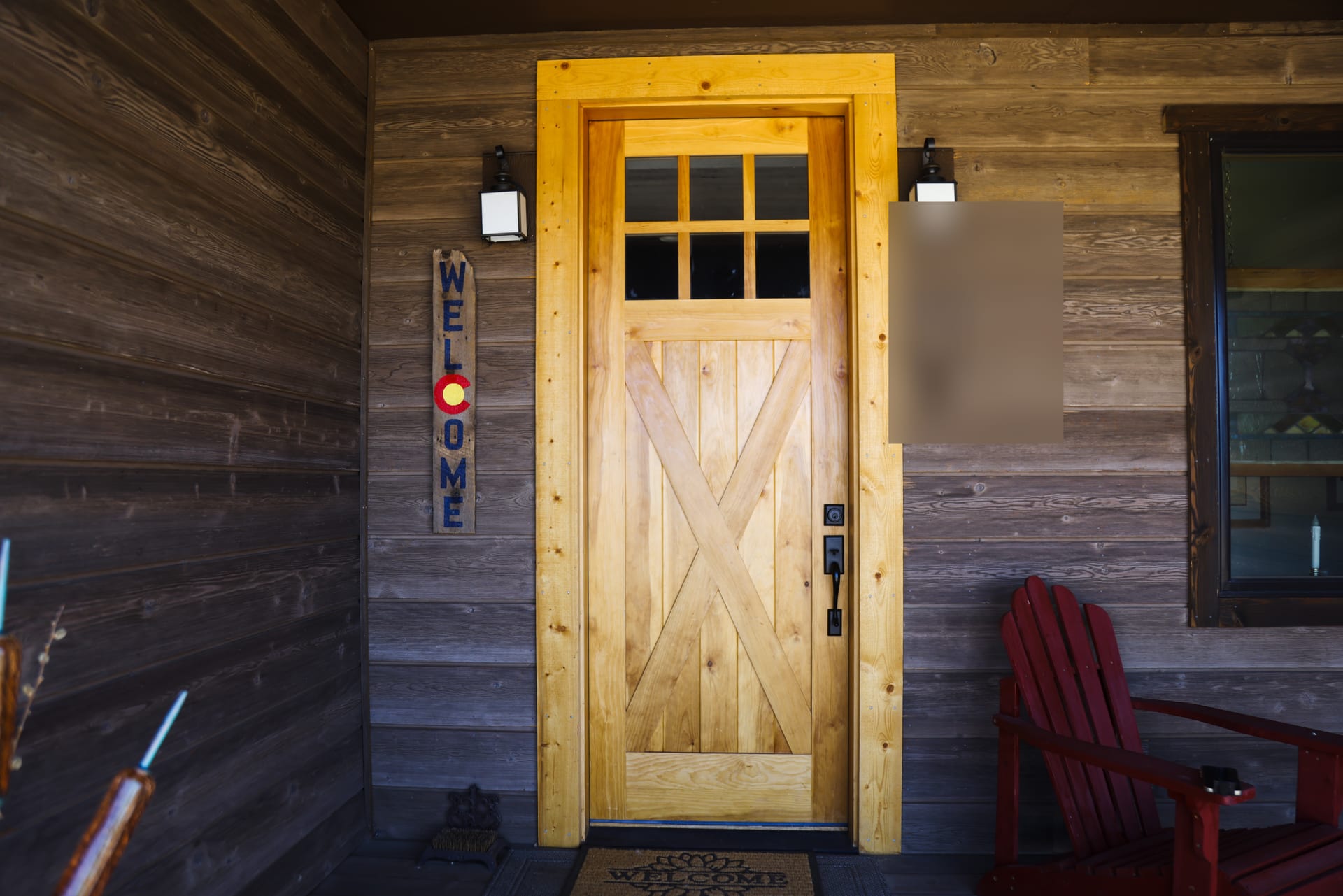 Fire Rebuild Grand Lake - Front Door Detail